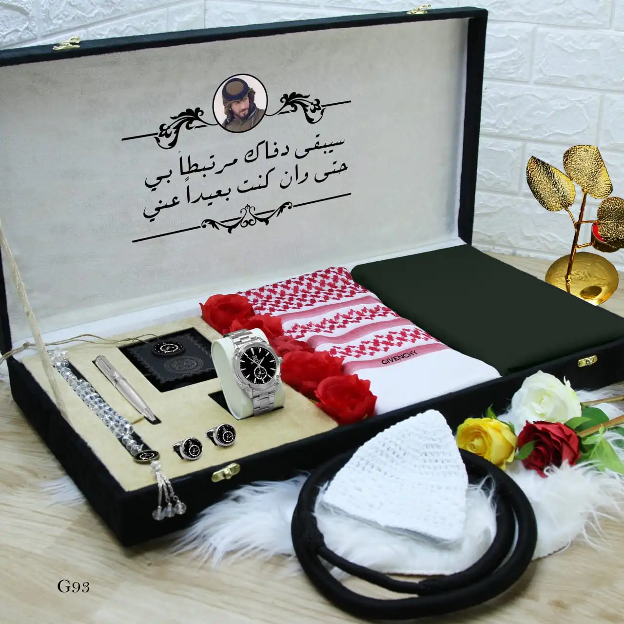 بوكسات رجاليه (قماش_شماغ_ساعة_عقال_سبحه_قلم_كبك)