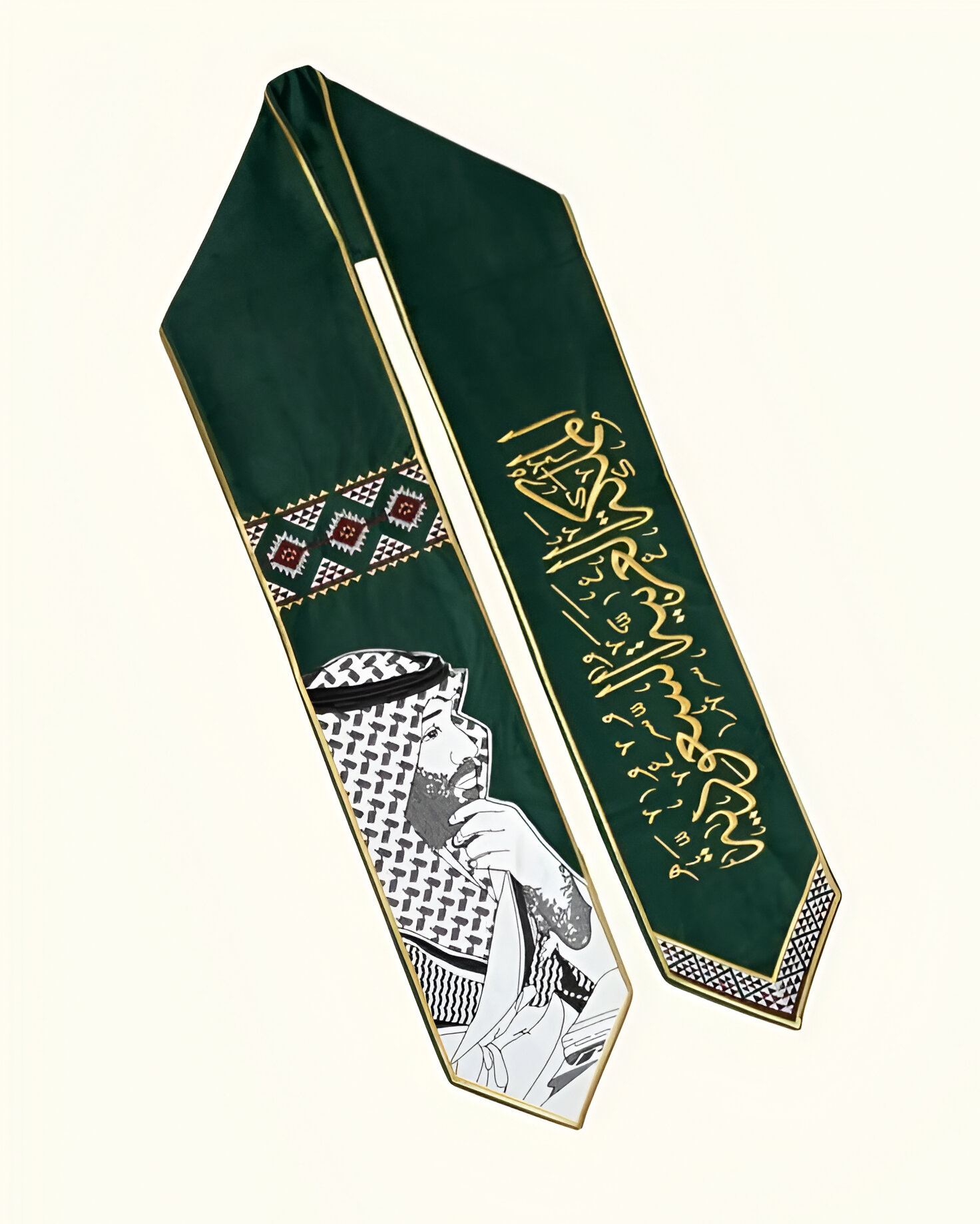 وشاح اليوم الوطني السعودي – تصميم فاخر 95 مطرز بالهوية الوطنية