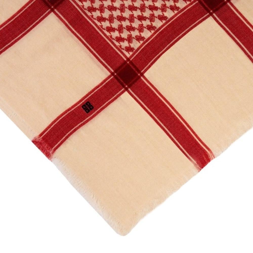 شماغ شال جيفنشي شتوي بيج – تصميم فخم وأنيق للرجال