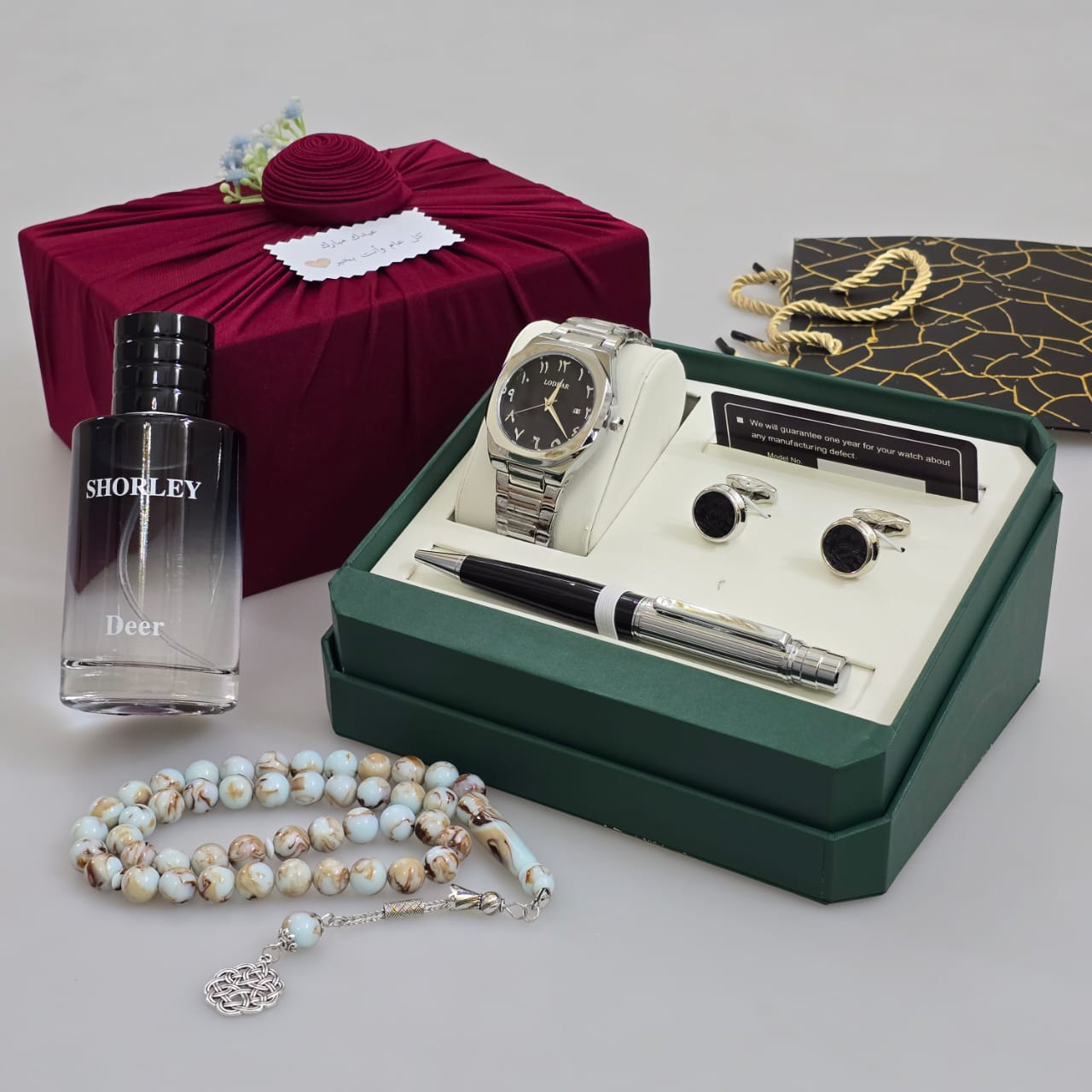 طقم رجالي فاخر ساعه بتصميم باتك فليب رسمي