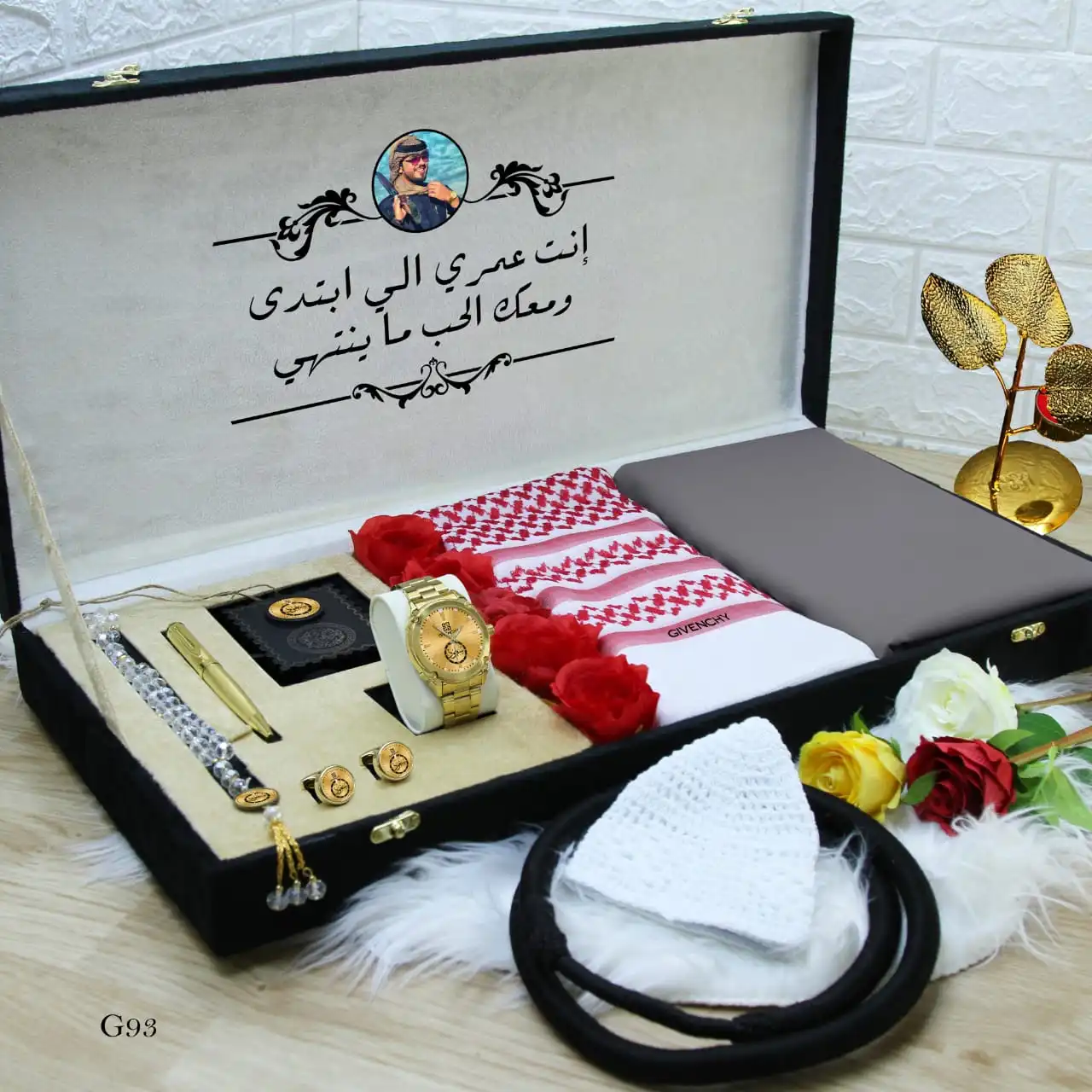 بوكسات رجاليه (قماش_شماغ_ساعة_عقال_سبحه_قلم_كبك)