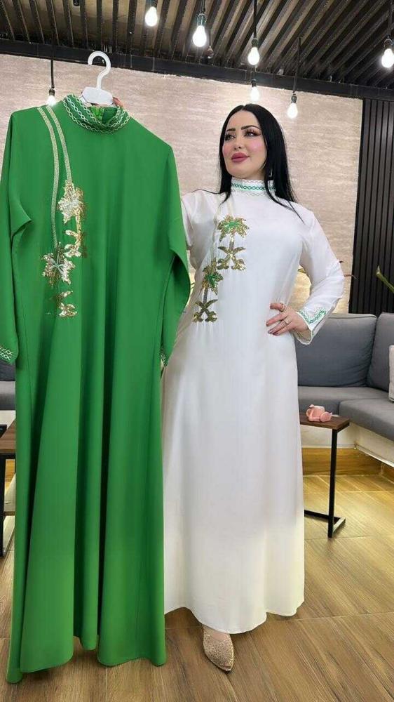 جلابية اليوم الوطني للنساء – تصميم مريح وأنيق للمناسبات الوطنية