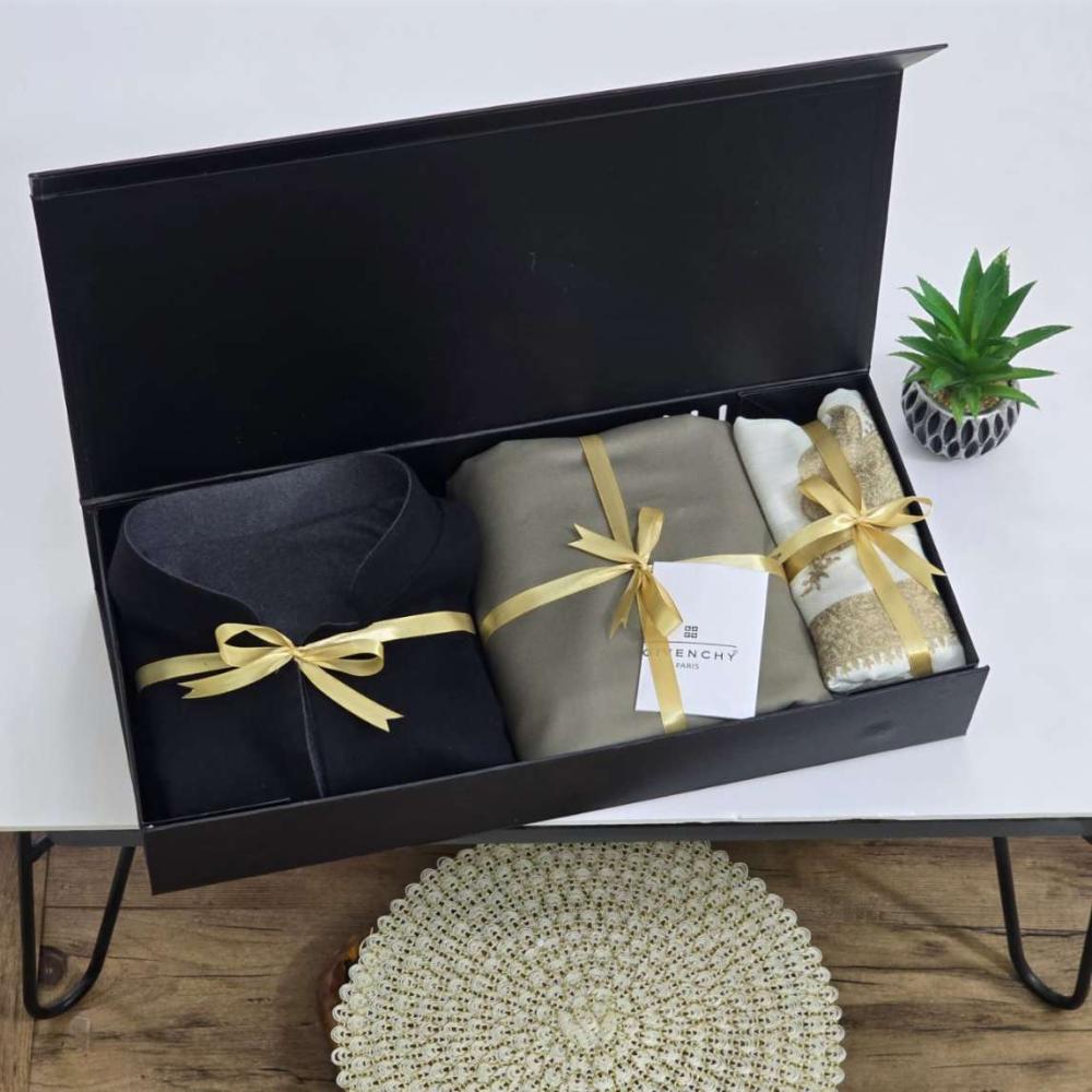 بكج الشتاء للرجال شال كشميري وسديري جوخ وقماش ثوب