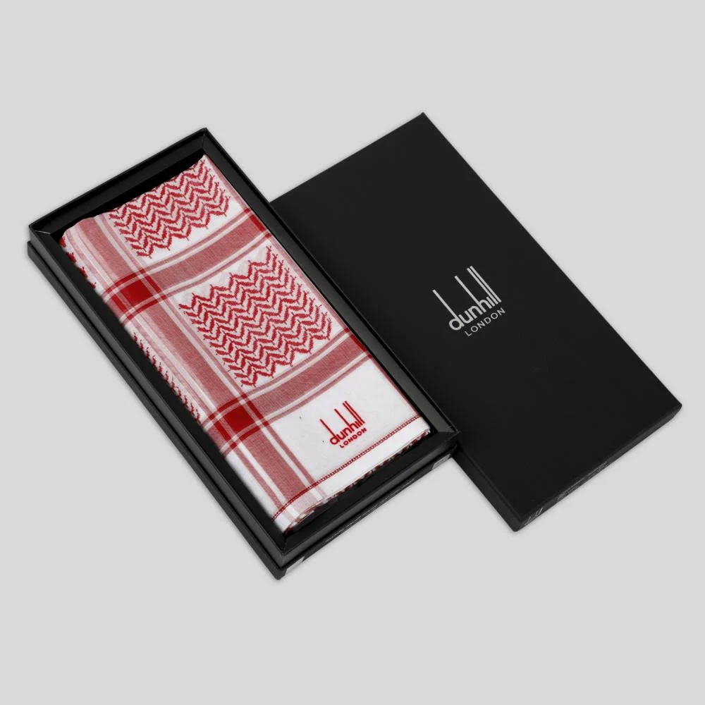 شماغ كلاسيكي ٢٠٢٦ - شماغ دنهل أحمر إنجليزي فخم للعيد أصلي