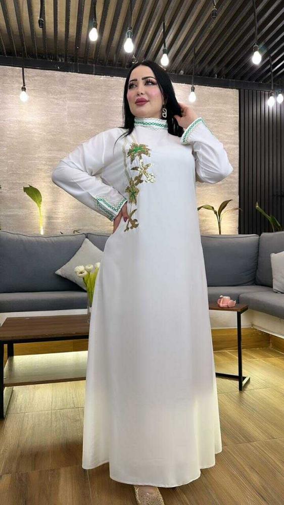 جلابية اليوم الوطني للنساء – تصميم مريح وأنيق للمناسبات الوطنية