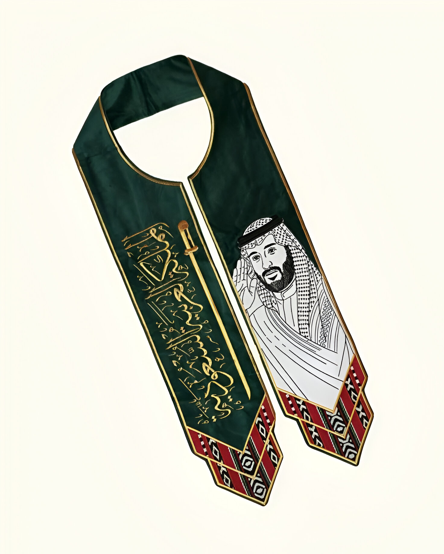 وشاح اليوم الوطني السعودي 95 — تصميم صورة الامير محمد بن سلمان