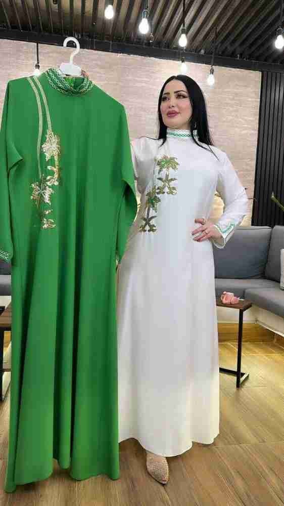 جلابية اليوم الوطني للنساء – تصميم مريح وأنيق للمناسبات الوطنية